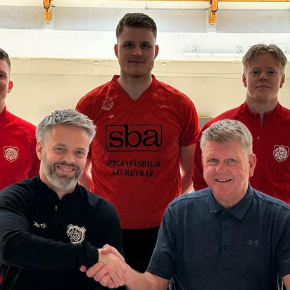 Gunnar M, framkvæmdastjóri SBA - Norðurleiðar, & Páll Pálsson formaður, handknattleiksdeildar Þórs, …